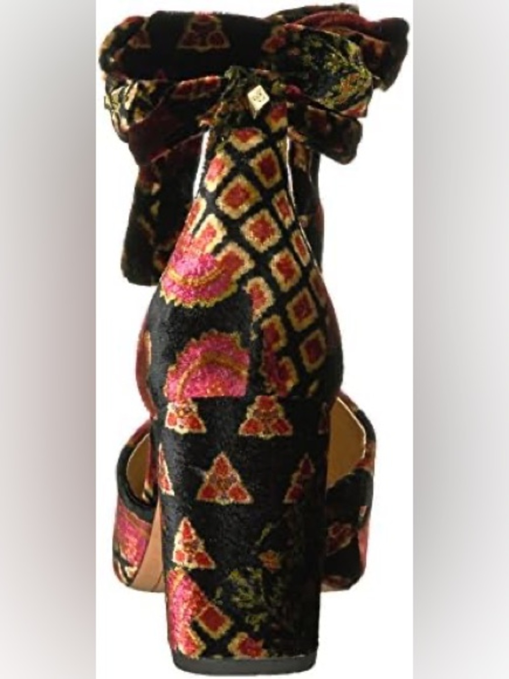 Sam Edelman Odette Patchwork Velvet Block Heel - Picture 3 of 7